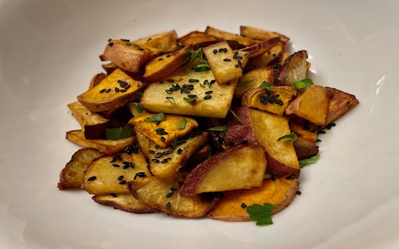 Gut-Healthy Recipe: Miso Roasted Sweet Potatoes