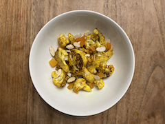 Gut-Healthy Recipe: Turmeric Roasted Cauliflower with Almonds and Apricots